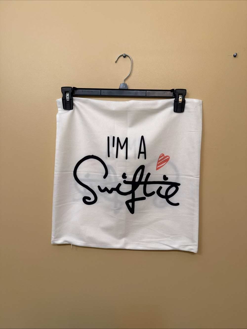 I'm A Swiftie White Graphic throw pillow cover